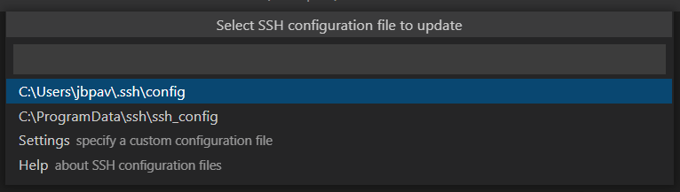 Remote SSH Config